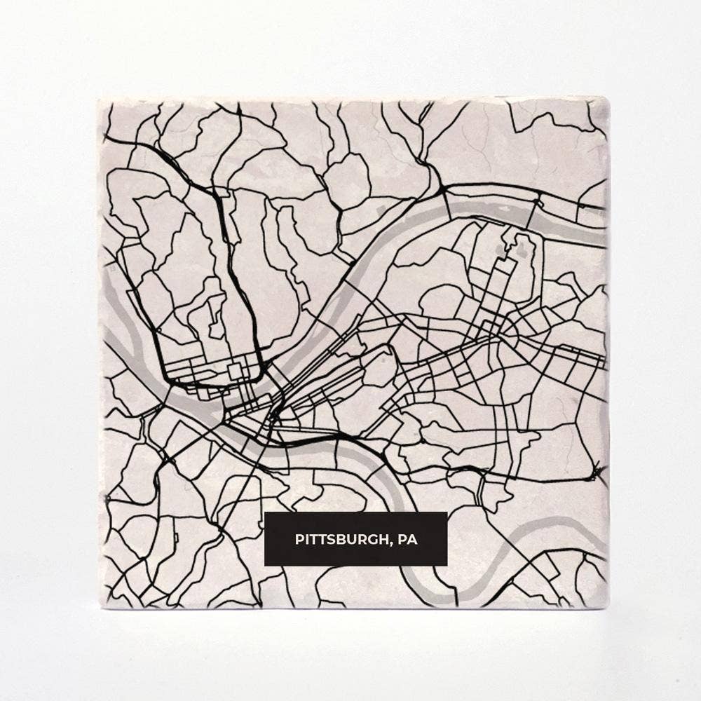 Versatile Coasters - Wholesale Coasters - Pittsburgh Modern Map Coasters1