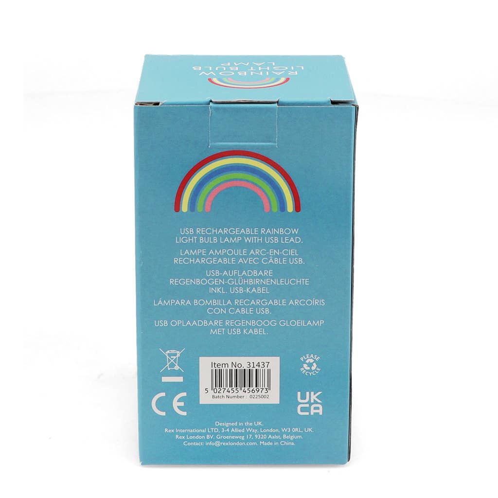 Rex B2B - UK – wholesale Accent/desk lamp – USB rechargeable light bulb lamp - Rainbow3
