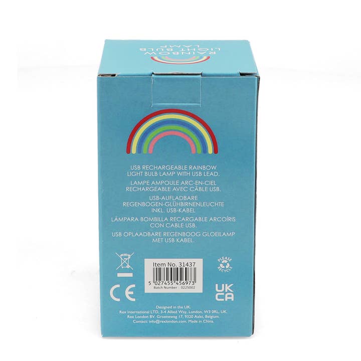 Rex B2B - UK – wholesale Accent/desk lamp – USB rechargeable light bulb lamp - Rainbow3