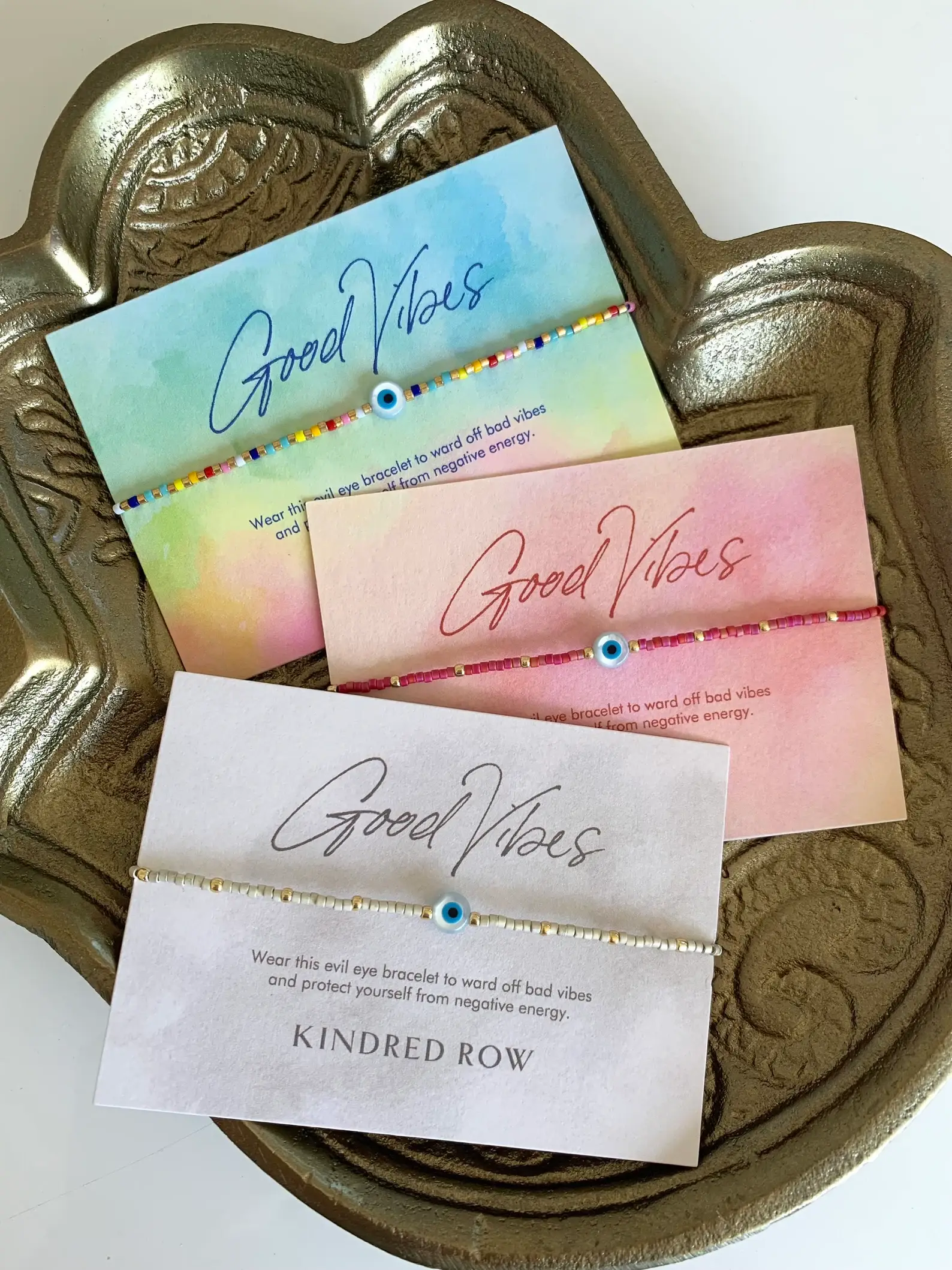 Kindred Row - Wholesale Beaded Bracelet - Evil Eye Beaded Bracelet, Rainbow2