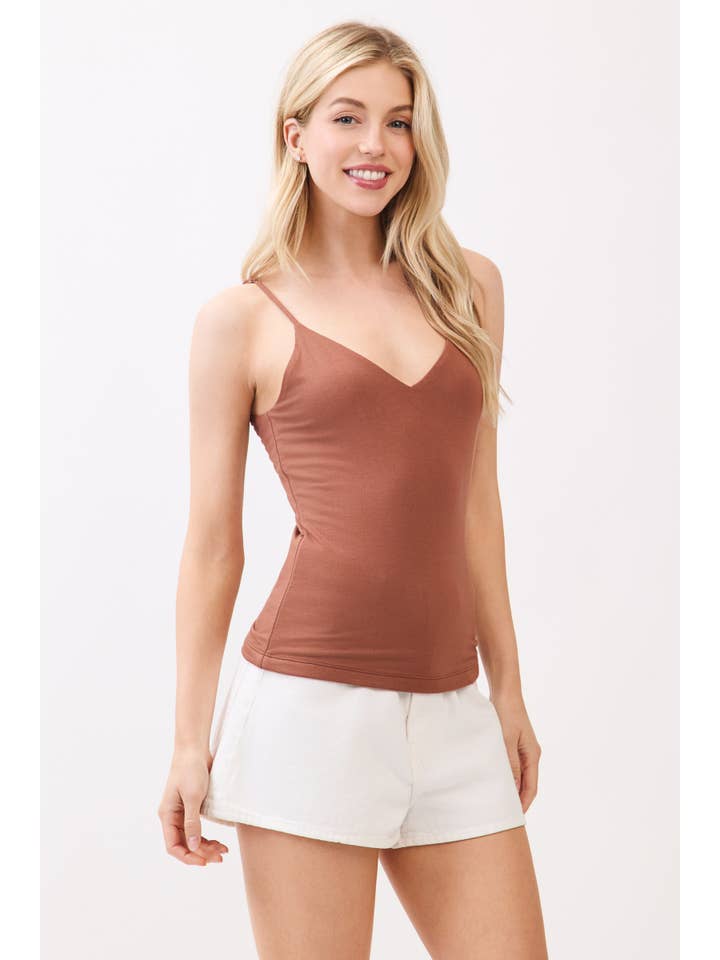 Final Touch - Wholesale Camisole - Women's - DOUBLE LAYERED V- NECK CAMI TOP - VT1613131