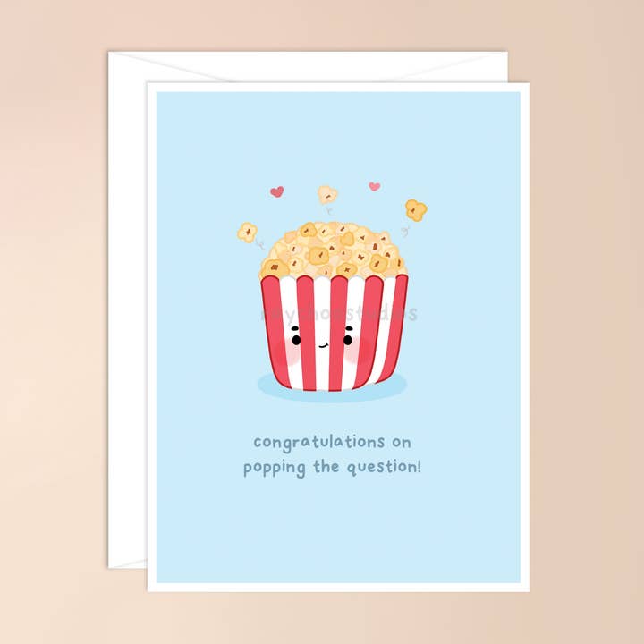 Congratulations for Popping the Question Engagement Card for wholesale by Raychoo Studios Inc.