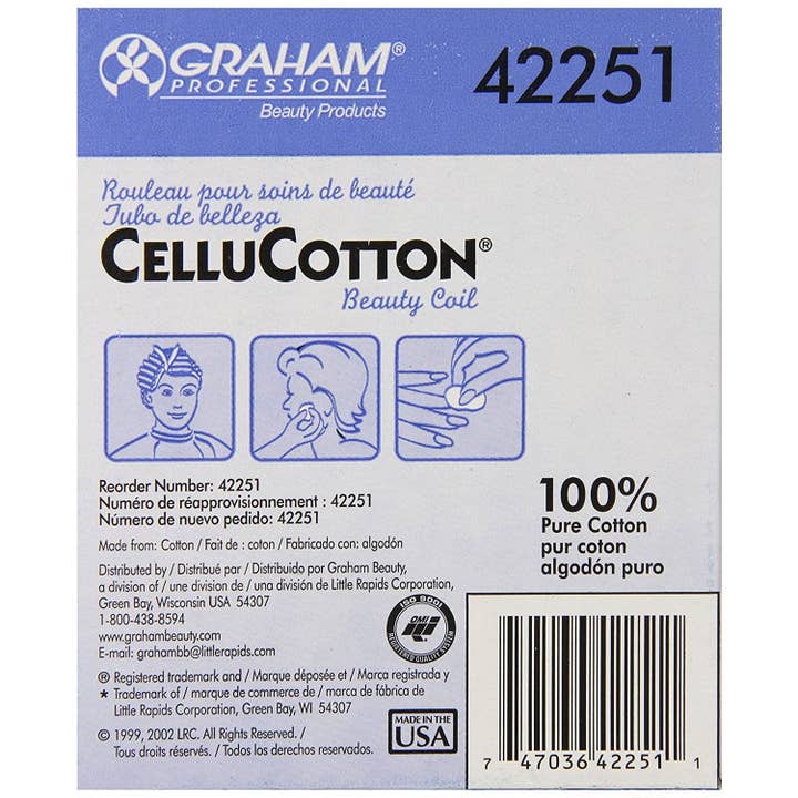 KT Supply - Venta al por mayor Discos de algodón - Bobina de belleza Graham Cellucotton, 40 pies