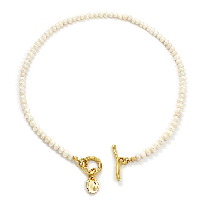 Orla Pearl Halsband - Goud voor wholesale door BIKO
