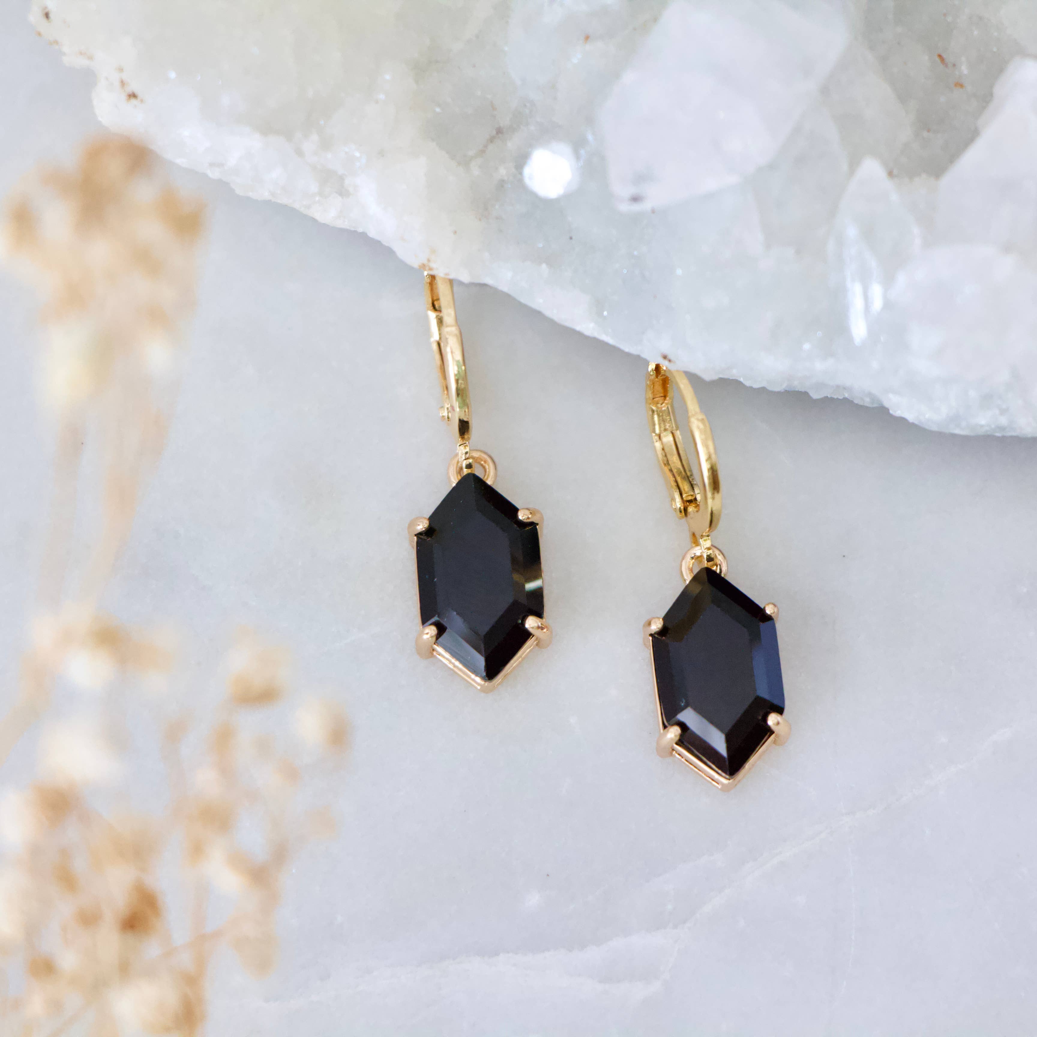 Mesa Blue - Wholesale Huggie Earrings - Opalite, Purple, Black Huggie Earrings2