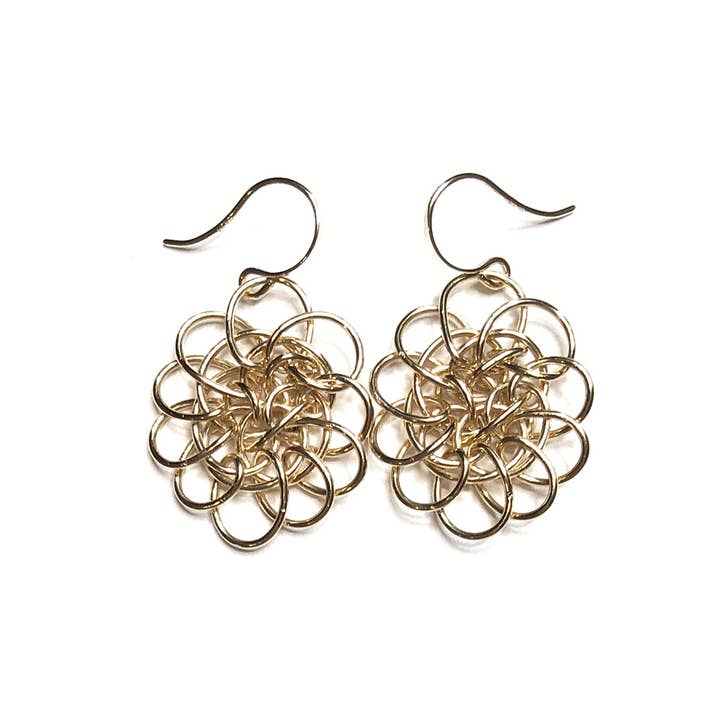 Petites boucles d'oreilles Peri en Or pour la vente par CassandraCollections