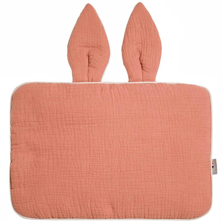 Oreiller plat lapin en gaze de coton, Jeanne pour la vente par Sevira Kids