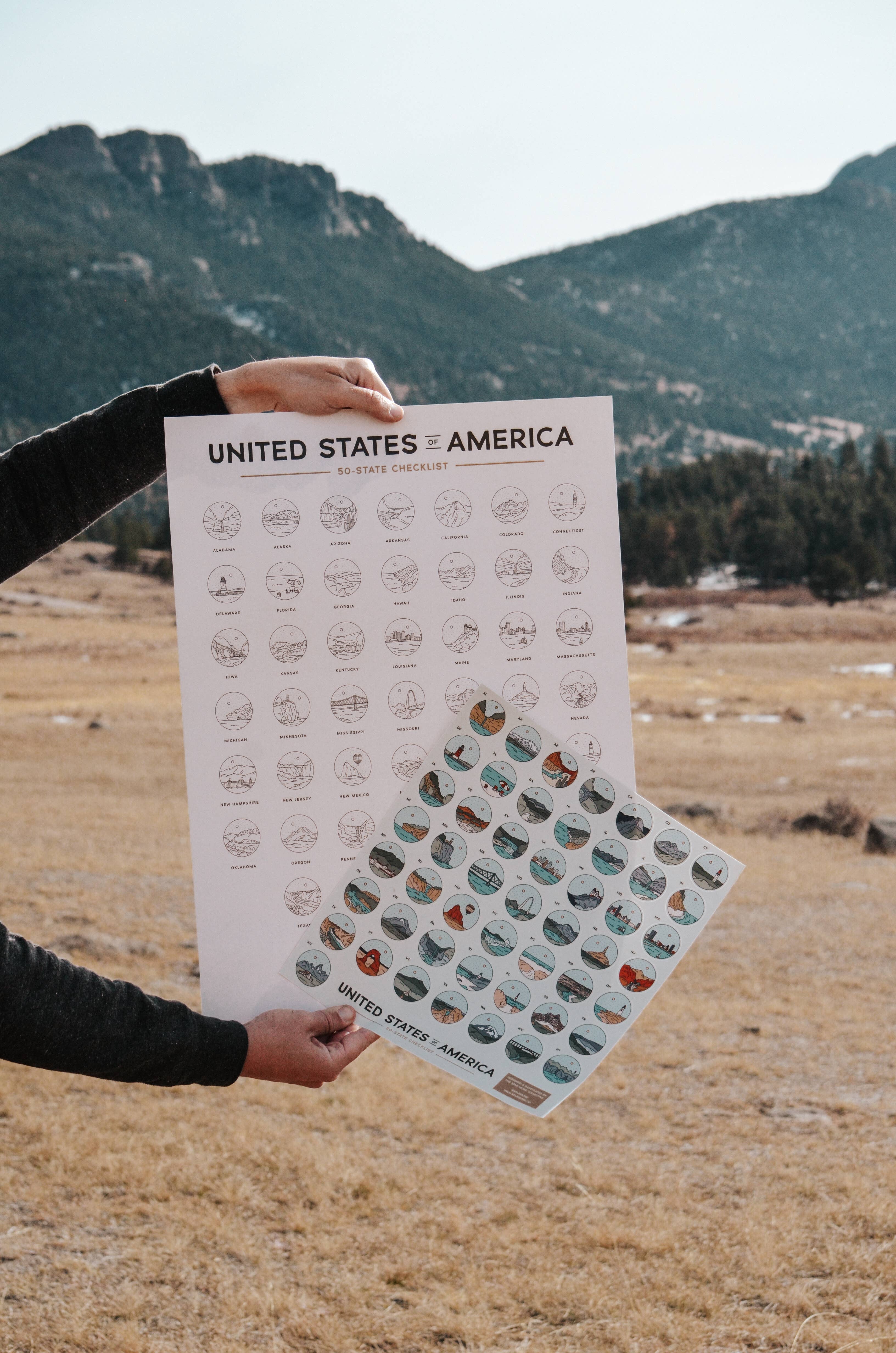 The XPLR More Collective - Wholesale Poster - 50 States Checklist Poster1