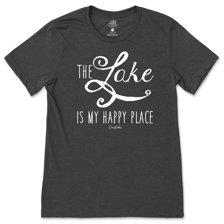 Cora Oakes Collection - Wholesale Screen Printed T-Shirt - Women's - Lake is my Happy Place T-Shirt