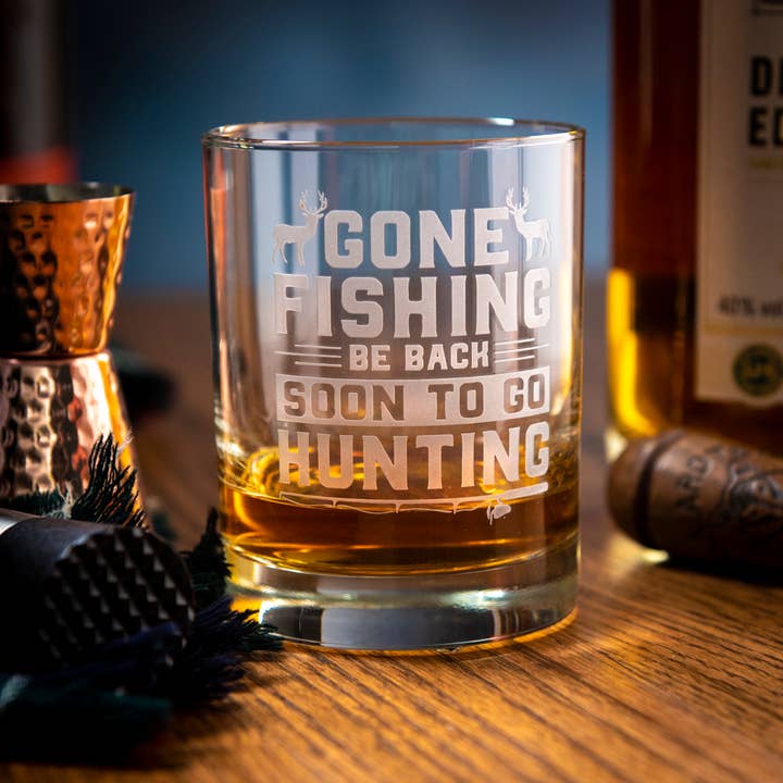 A to Z Imaging and Design - Wholesale Cocktail/Liquor Glass - Hunting & Fishing Whiskey Glass