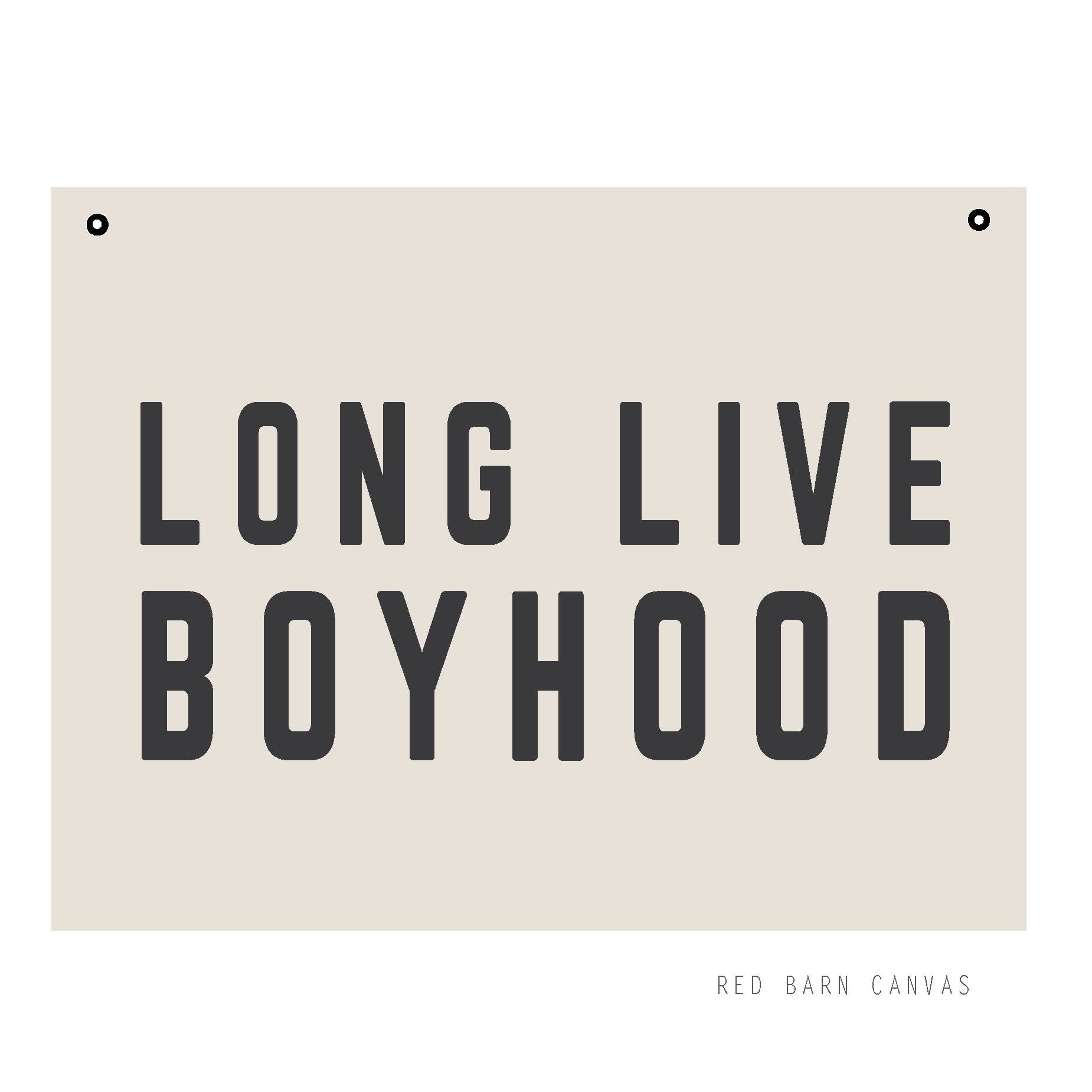 Red Barn Canvas - Wholesale Sign - Long Live Boyhood0