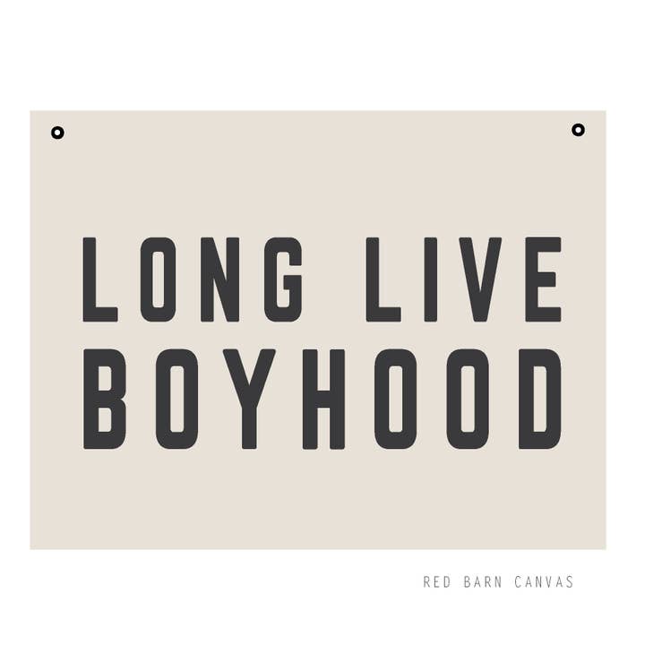 Red Barn Canvas - Wholesale Sign - Long Live Boyhood