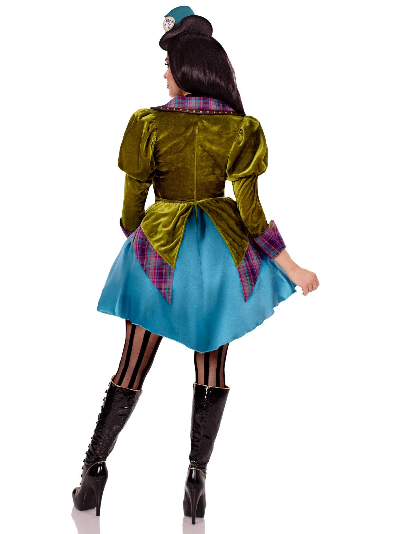 Green Blue Deluxe Mad Hatter Costume for wholesale on Faire4