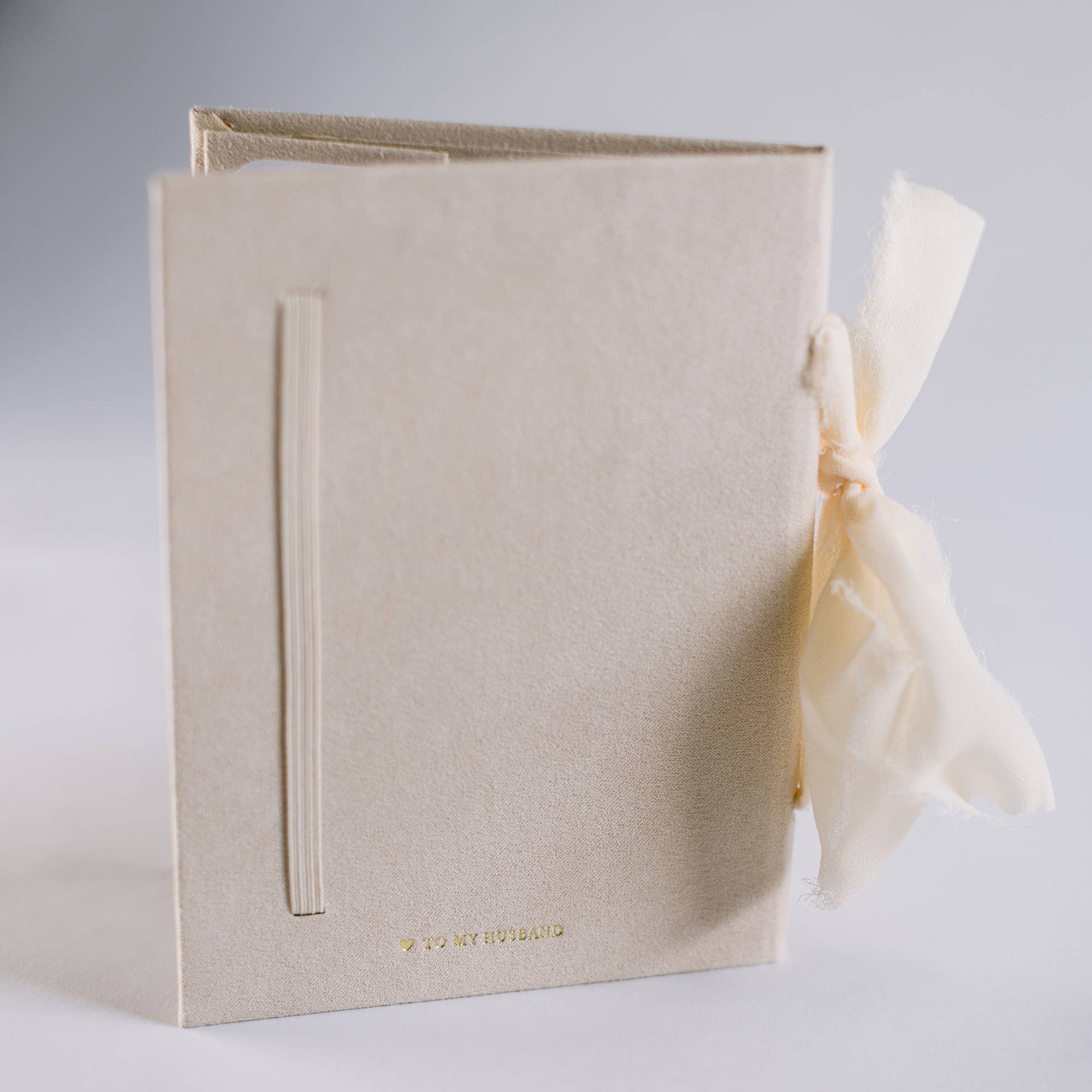 Everbae - Wholesale Journal/Diary - Velvet Hardcover Wedding Vow Books with Silk Ribbon7