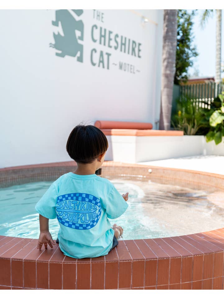 SAND N SALT KIDS - Wholesale Screen Printed T-Shirt - Kids - Salty Kids Surf Club Tee (Aqua Blue)3