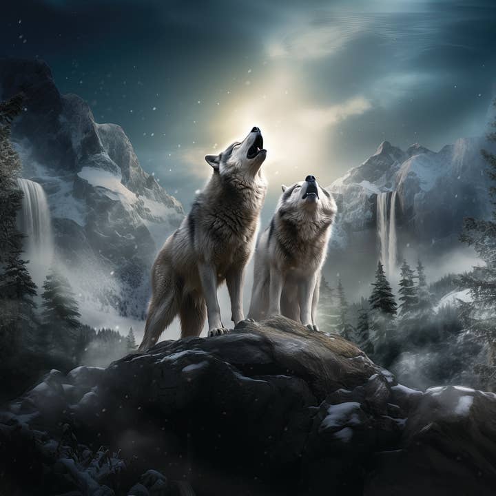 Duke Imports - Wholesale Bedding Blanket - "Mountain Wolves" 1-Ply Medium Weight Faux Fur Blanket0