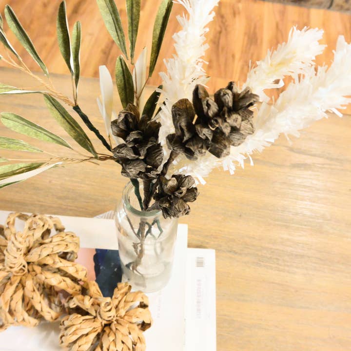 Beautiful Things By Bec - Wholesale Artificial Flowers - Paper Pine Cone Branch, Fall Floral Decor2