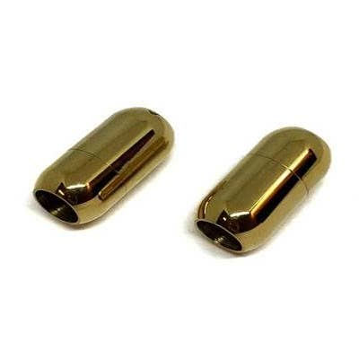 FERMOIR MAGNÉTIQUE EN ACIER INOXYDABLE, DORÉ, MGST-03 7 MM pour la vente par Sun Enterprises B.V.