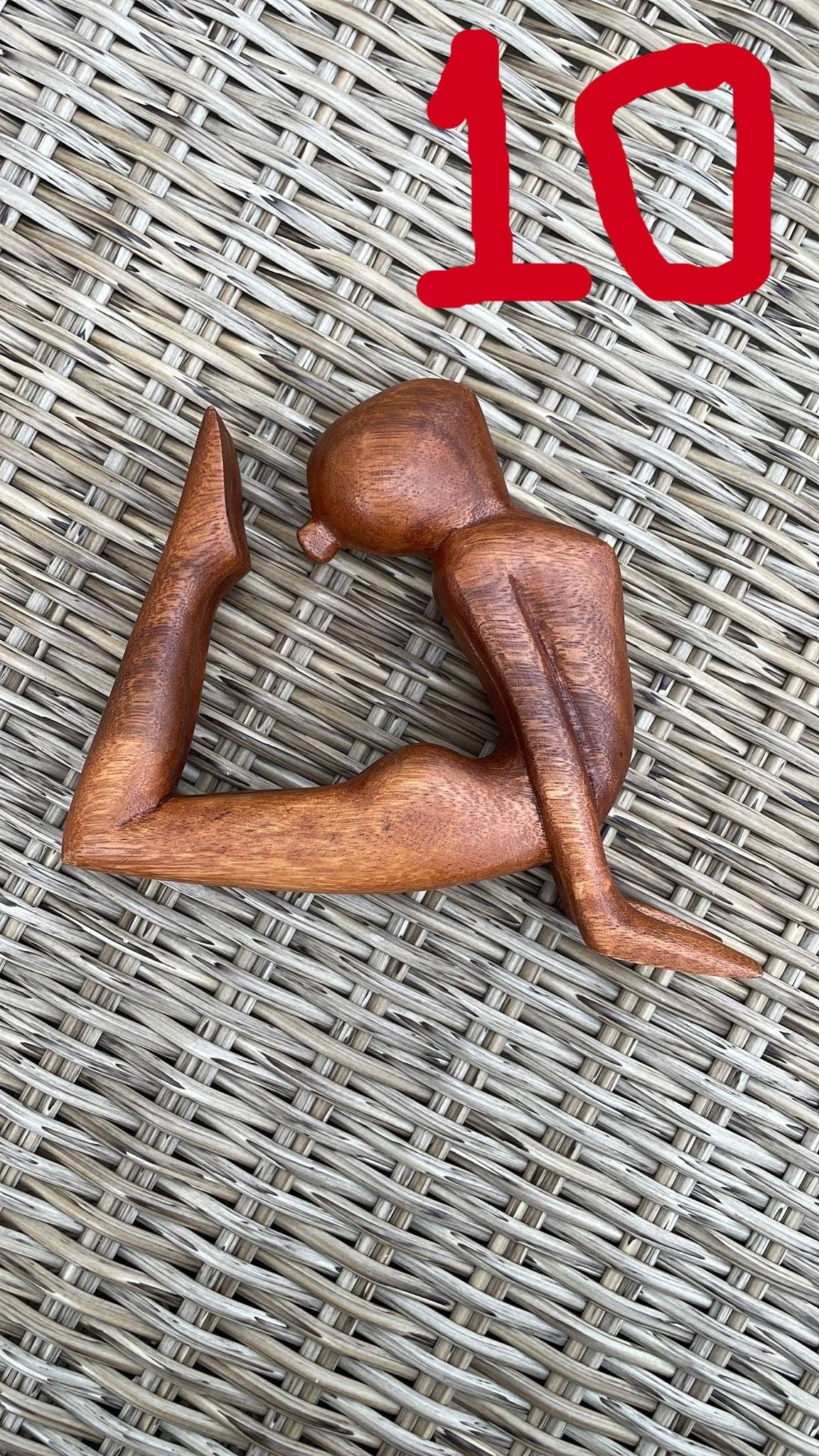 Ubud Glass - Wholesale Sculpture - Hand-Carved Wooden Yoga Poses Art - Serene and Spiritual Home Decor16