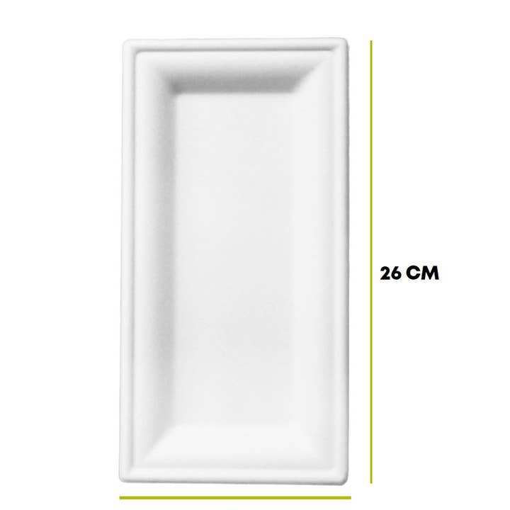 Gradisco - Wholesale Serving Tray - Rectangular Plate 26x13 cm-Pack of 50 pieces1