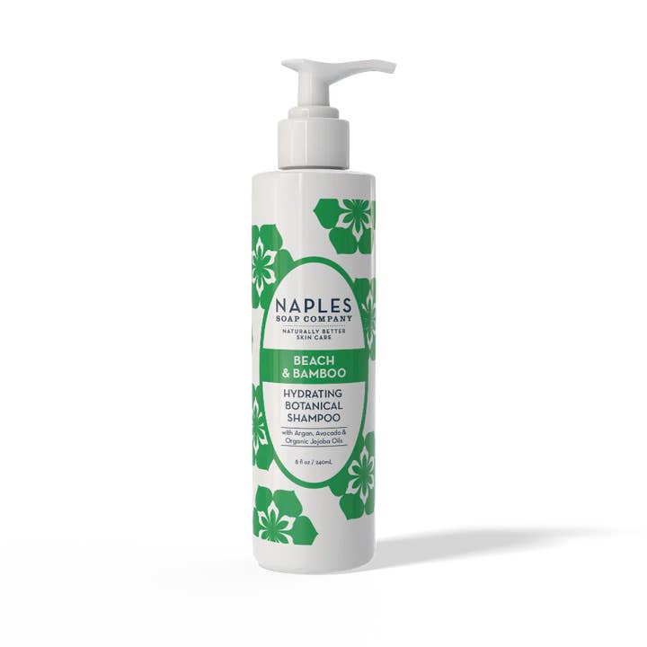 Beach & Bamboo Hydrating Botanical Shampoo for wholesale by Naples Soap Company | Clean Beauty, Natural Bath & Body