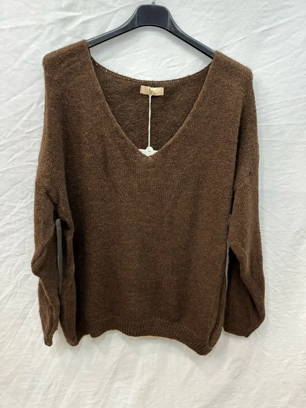 Mimi & Gogo - Vente Pull en maille – femme - Pull uni basique @20127_uni36