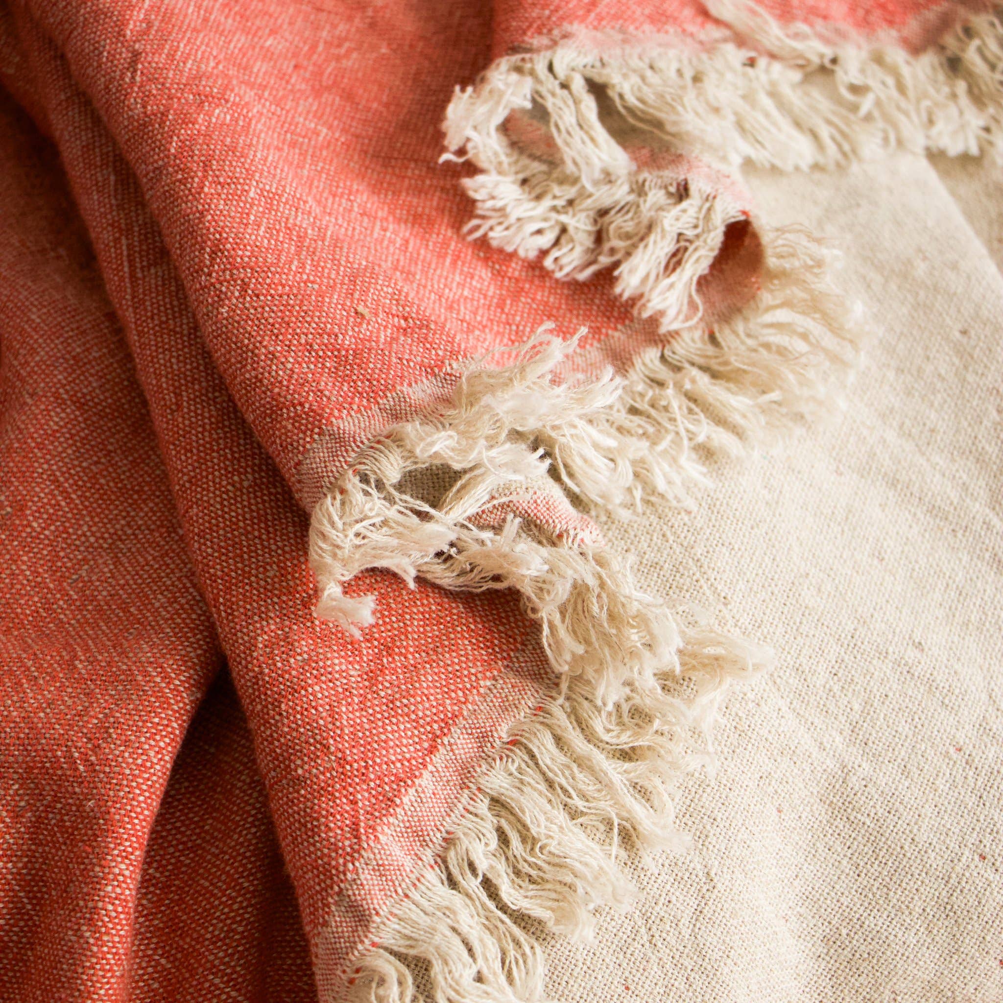 Primitive - Wholesale Decoratiedeken - Barbaresco omkeerbare plaiddeken van linnen W012