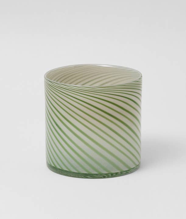 Wrap (US duties paid) - Wholesale Plant Pot - Large Spiral Glass Planter - Green2