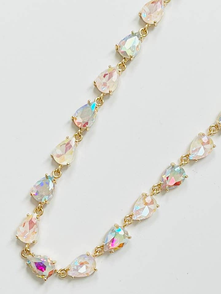 COLLIER EN CRISTAL EN FORME DE LARME CN-0307-2 pour la vente par anbfashion