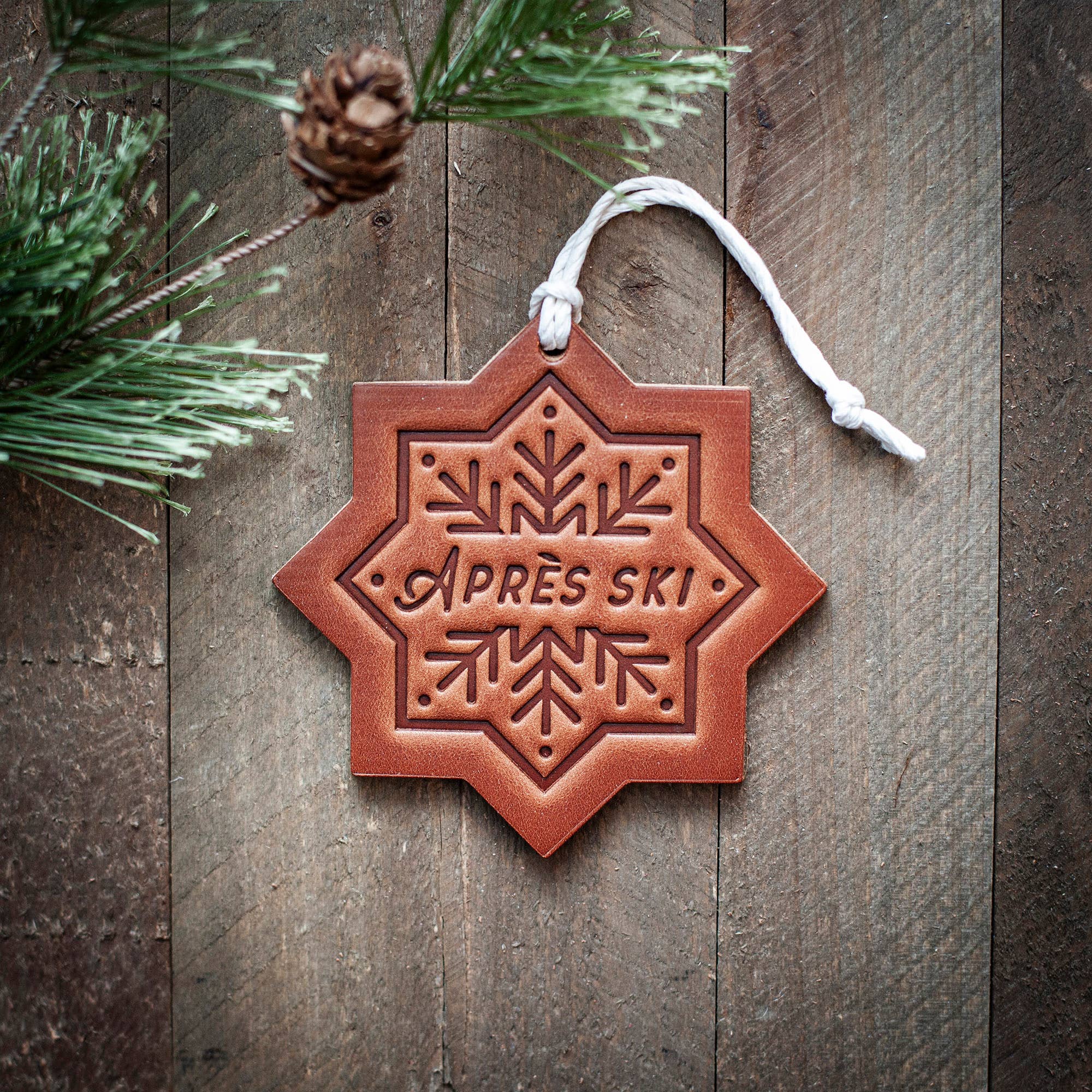 Sugarhouse Leather - Wholesale Ornament - Apres Ski Snowflake Holiday/Christmas Ornament
