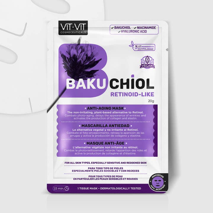 Maschera in tessuto Bakuchiol per la vendita all'ingrosso da parte di Diet Esthetic