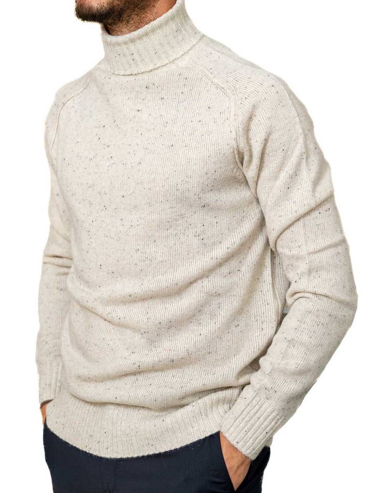 Illogico - Wholesale Knit Sweater - Men's - Creamy wool-blend turtleneck2