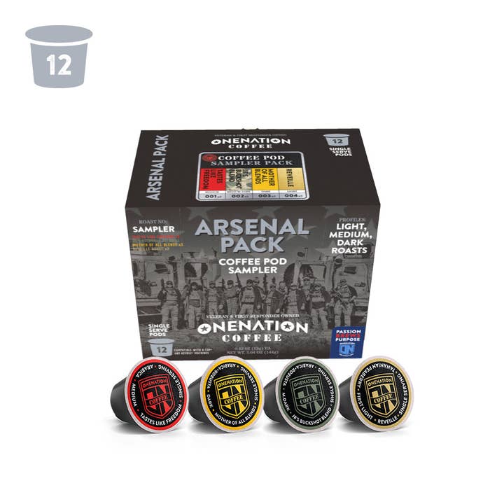 OneNation Coffee – wholesale Kaffepoddar – Arsenal 12-Pack kaffe Pod - Variety Pack - Grossist