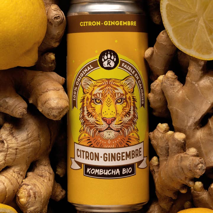 BIO BRASSEURS - Wholesale Kombucha - R-KOMBUCHA - Lemon & Ginger - 33cl can0