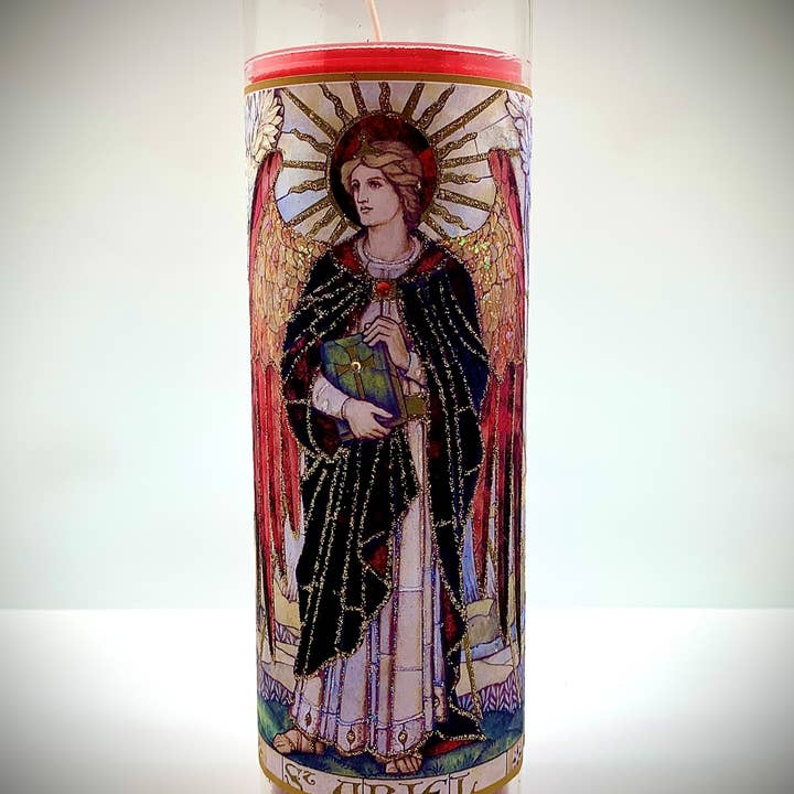 Archangel Uriel Glitter Candle - Wisdom & Illumination for wholesale by Ceridwen’s