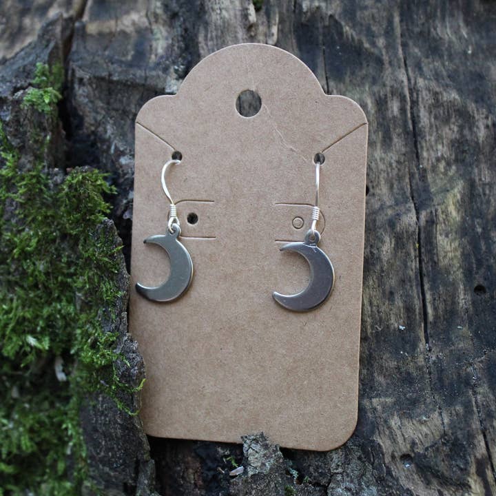 Brincos Lua Crescente - Aço - Celestial por atacado de Earth Star Healing Collective