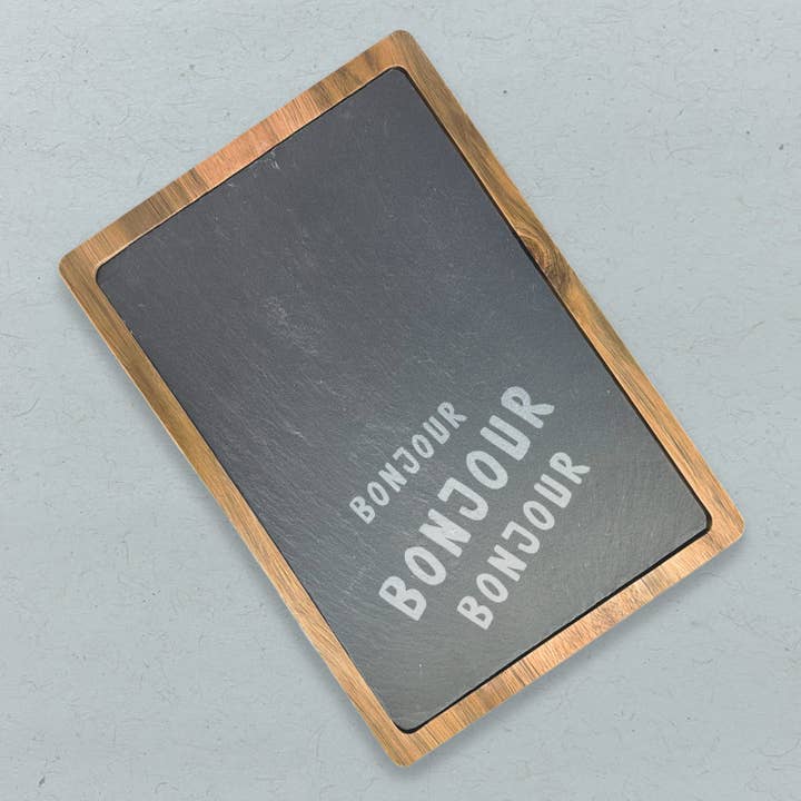 Bonjour Trois - Schieferplatte für den Großhandel von Boheme Bliss