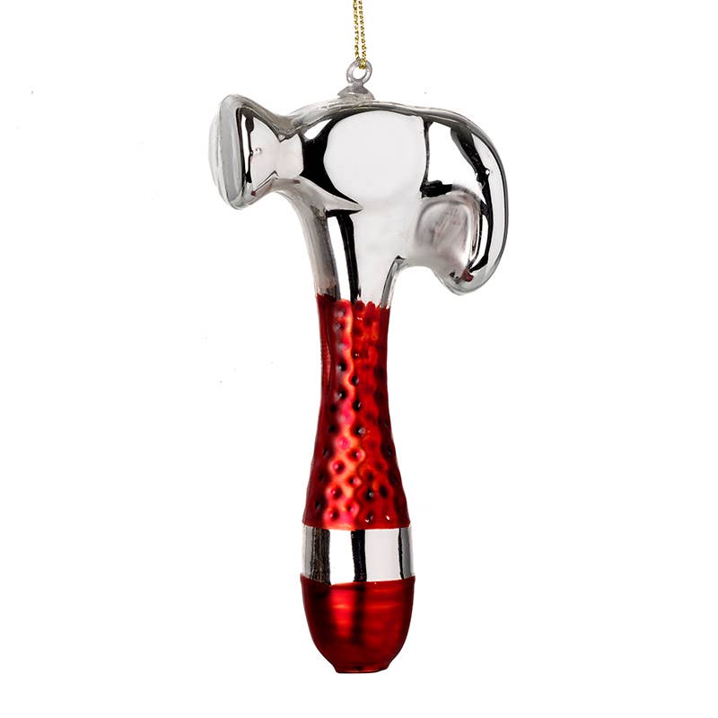 Heaven Sends – wholesale Ornament – RED GLASS HANGING HAMMER0