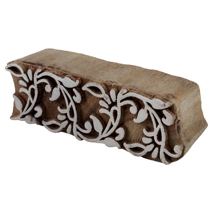 Tribal Trade GmbH – Großhandel Gummi-/Dekostempel – Stempel Holz Bordüre 7,5cm Modell 03 Borte Holzstempel1