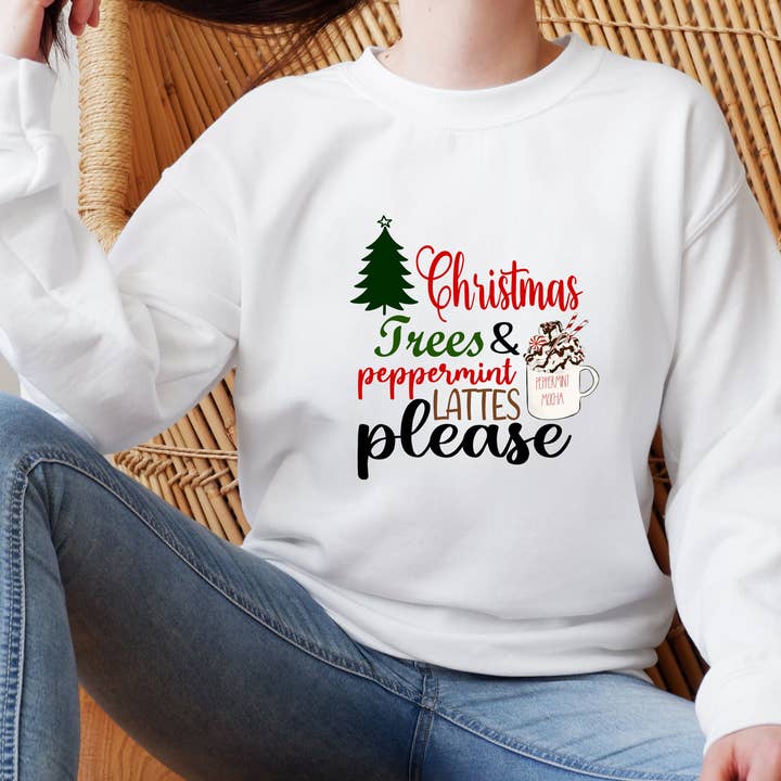 Christmas Latte Crew Sweatshirt for wholesale by Rae Luxe