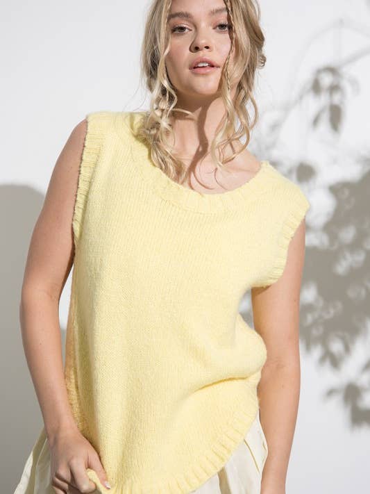 PT12594 - Isabel Round Hem Sweater Top for wholesale by Papermoon