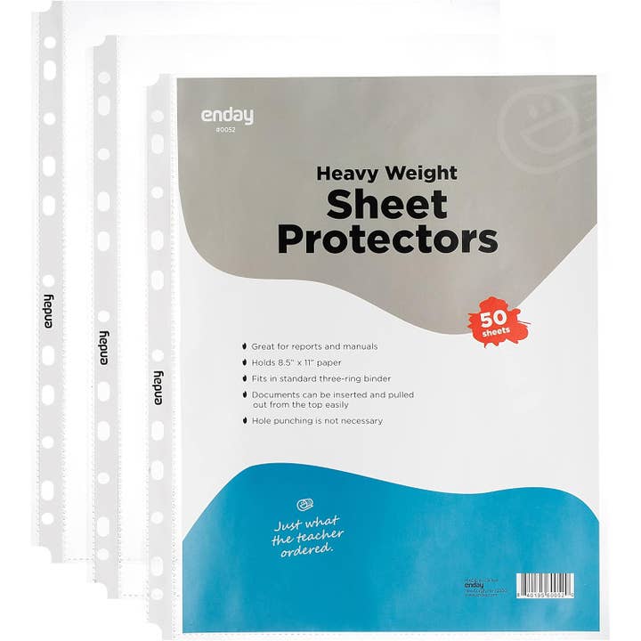 enday - Wholesale Folders - Heavy Weight Sheet Protectors (50Pack)