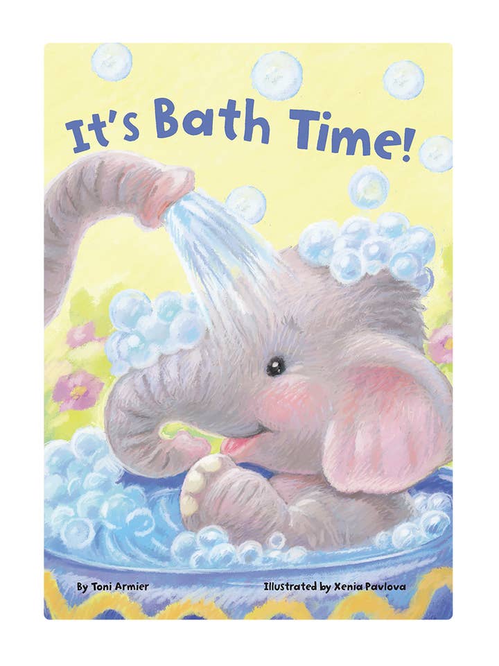 It's Bath Time - Children's Padded Board Book for wholesale by Little Hippo Books