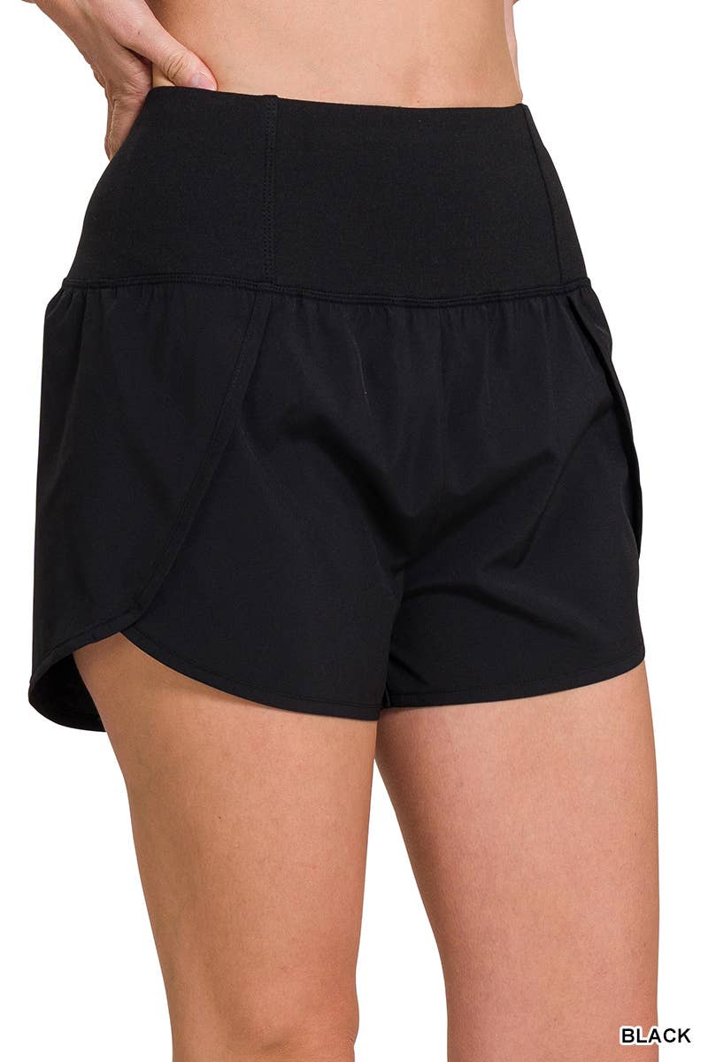 42POPS - Wholesale Athletic Shorts - Women's - ,,,..High Waisted Zippered Back Pocket Running Shorts14