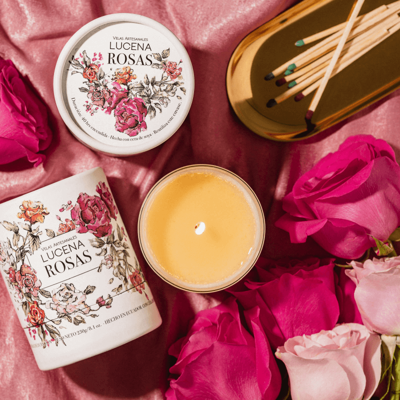 LUCENA – wholesale Jar/filled candle – Rosas2