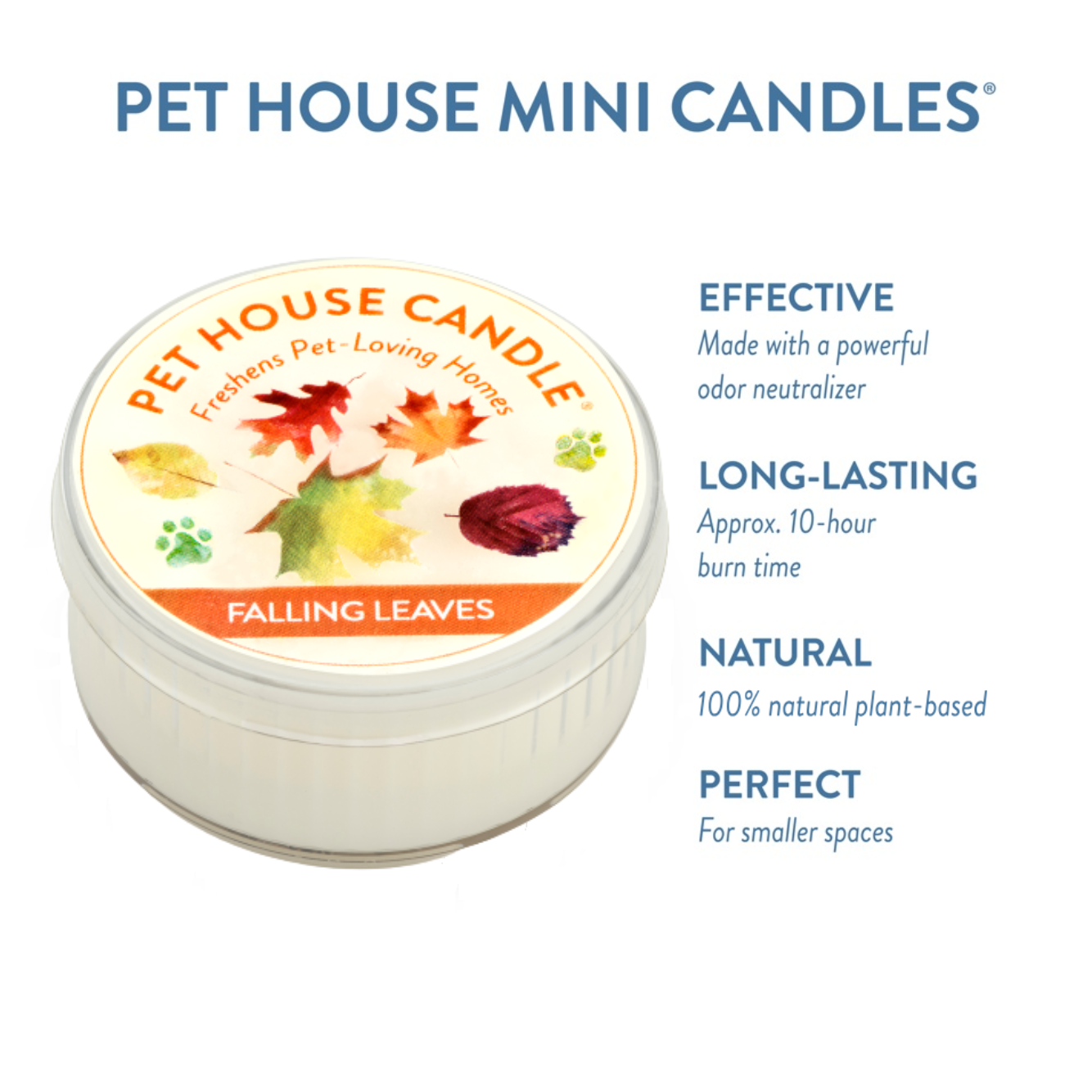 Pet House by One Fur All - Wholesale Travel Candles - Falling Leaves Mini Candle 1.5 oz1