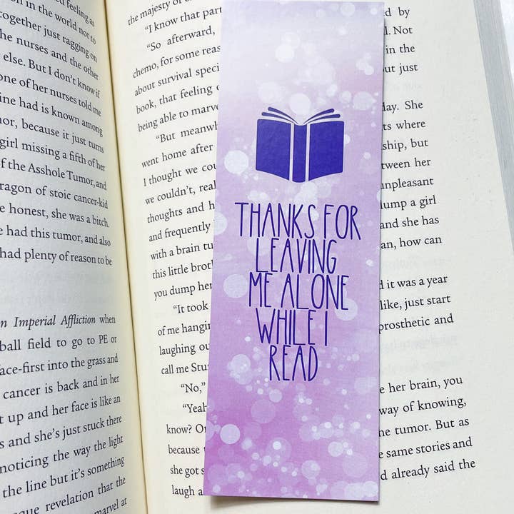 Thanks for Leaving Me Alone While I Read Bookmark for wholesale by Erin Decker Creative