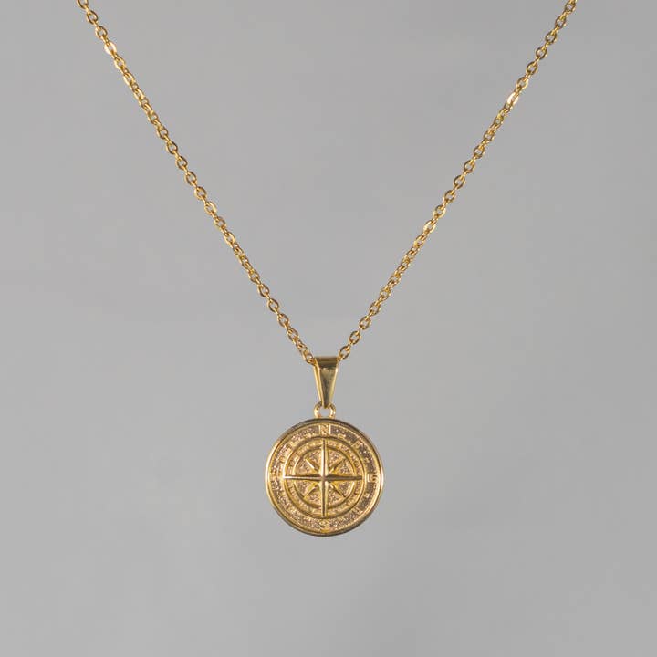 BRAVE® "COMPASS" GOUD PENDANT voor wholesale door Brave Amsterdam