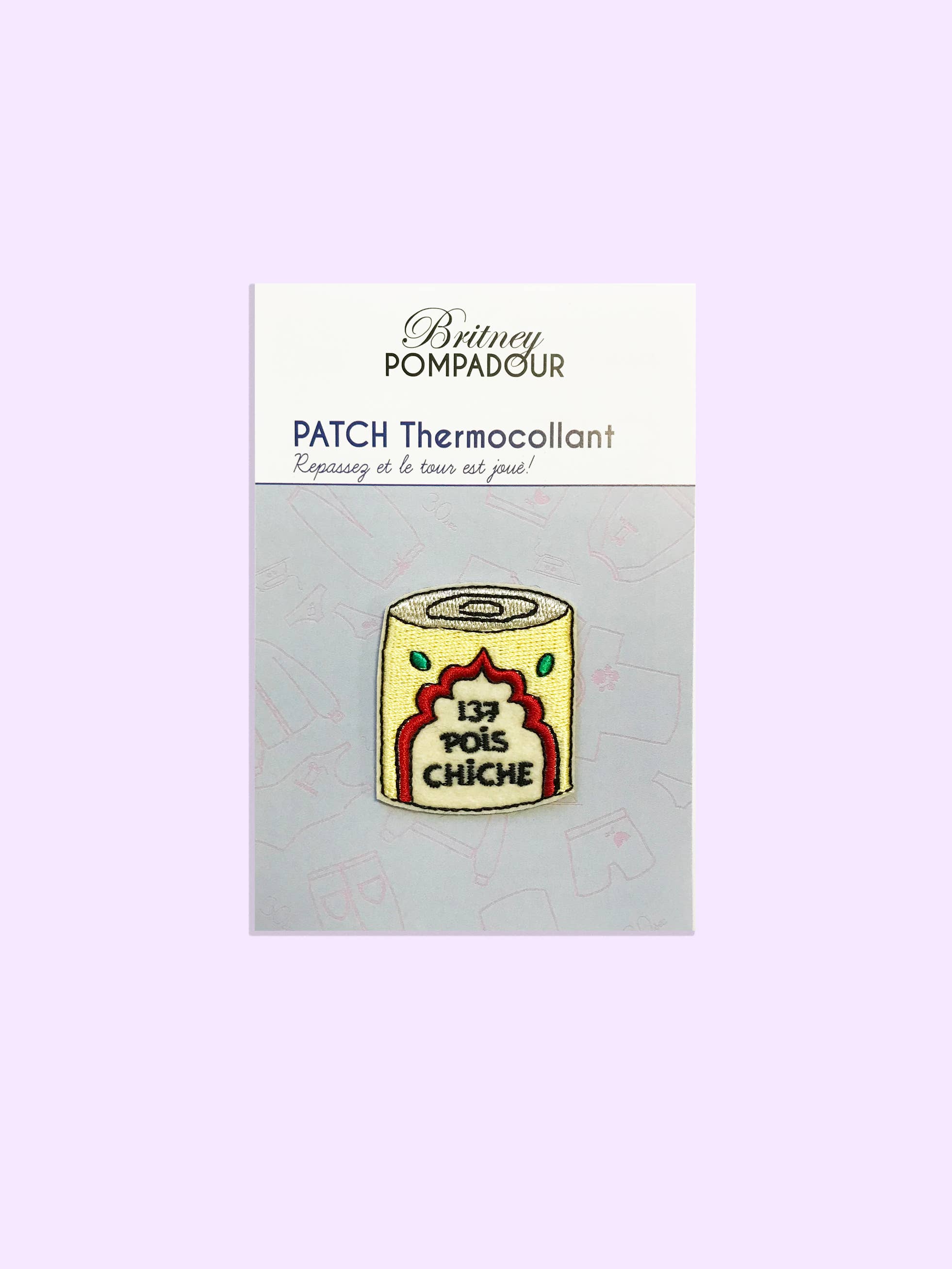 Britney Pompadour - Broderie - Embroidery kit - Wholesale Patch - Patch brodé thermocollant- Pois chiche2