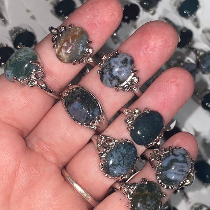 Moon River Designs - Wholesale Cocktail/Statement Ring - Bulk Crystal Rings Rings Bulk Set Crystal Rings Fitted